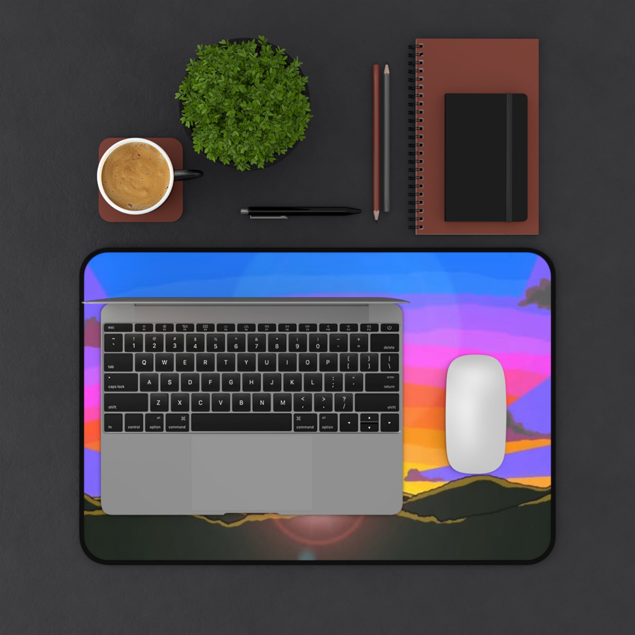 Desk Mat — Colorful Sunrise Landscape Mousepad