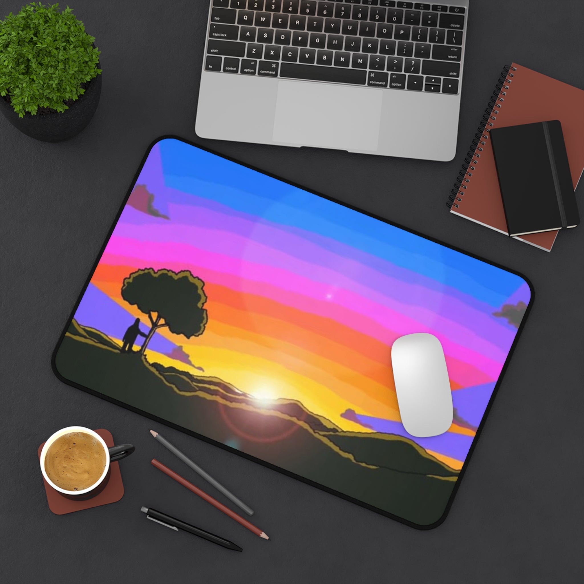 Desk Mat — Colorful Sunrise Landscape Mousepad