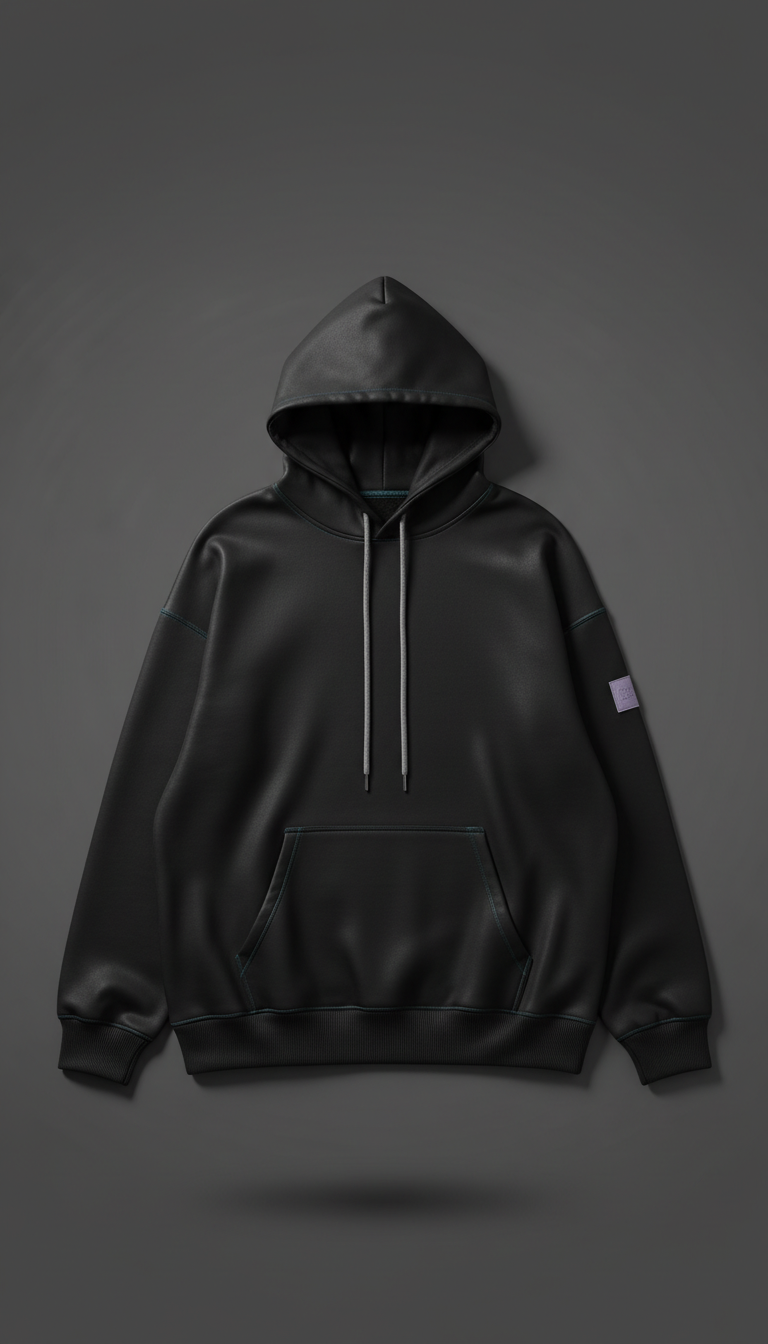 Oversized obsidian hoodie