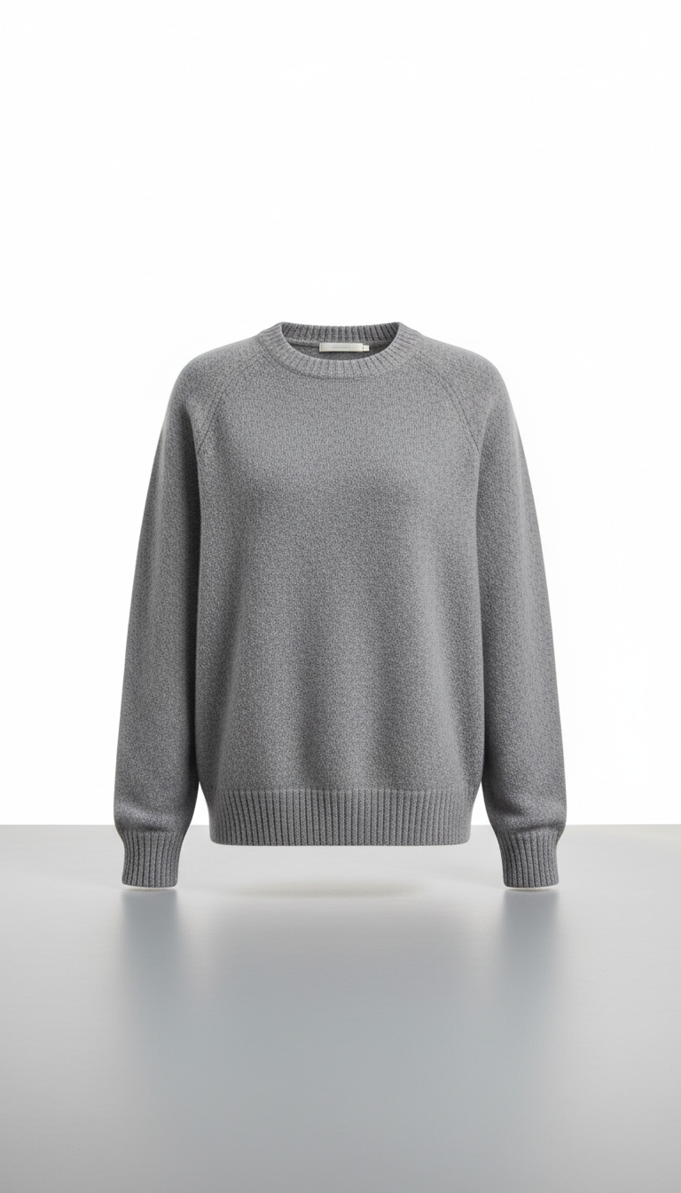 Soft Gray Knit Pullover