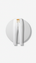 Crisp White Relaxed-Fit Trousers